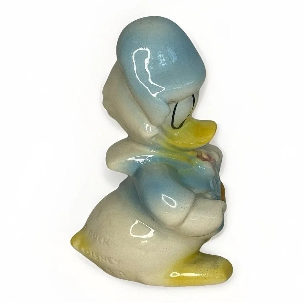 vtg 1940s 1950s Donald Duck ceramic Figurine Leeds China Disney fish